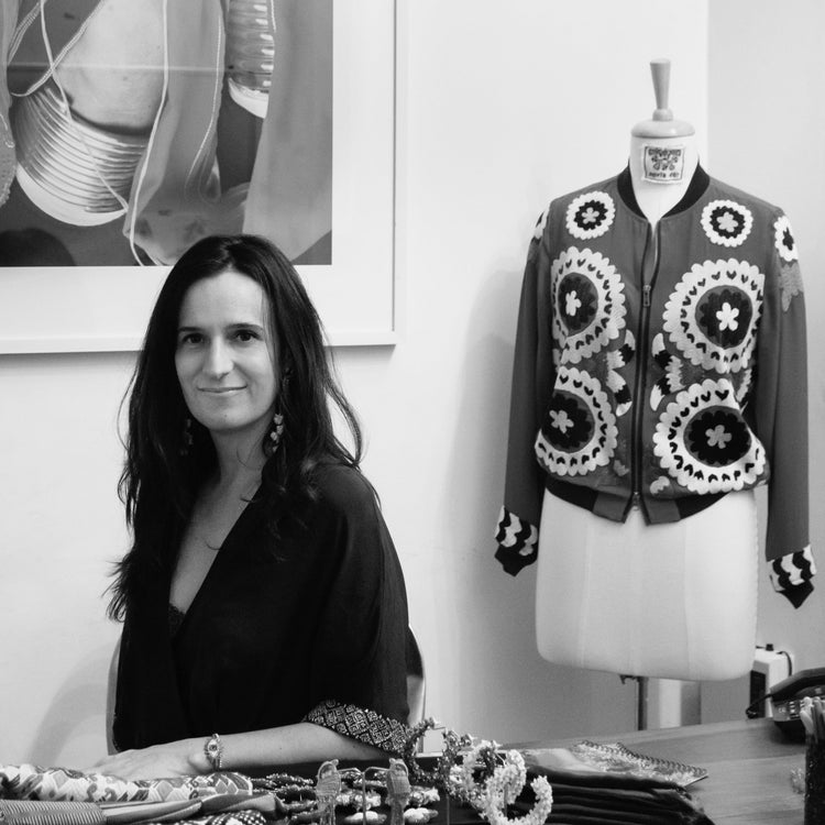 Hand-embroidered jewelry, clothing, and accessories by Olivia Dar, blending traditional Indian craftsmanship with modern design, sustainably made in a women-led atelier.