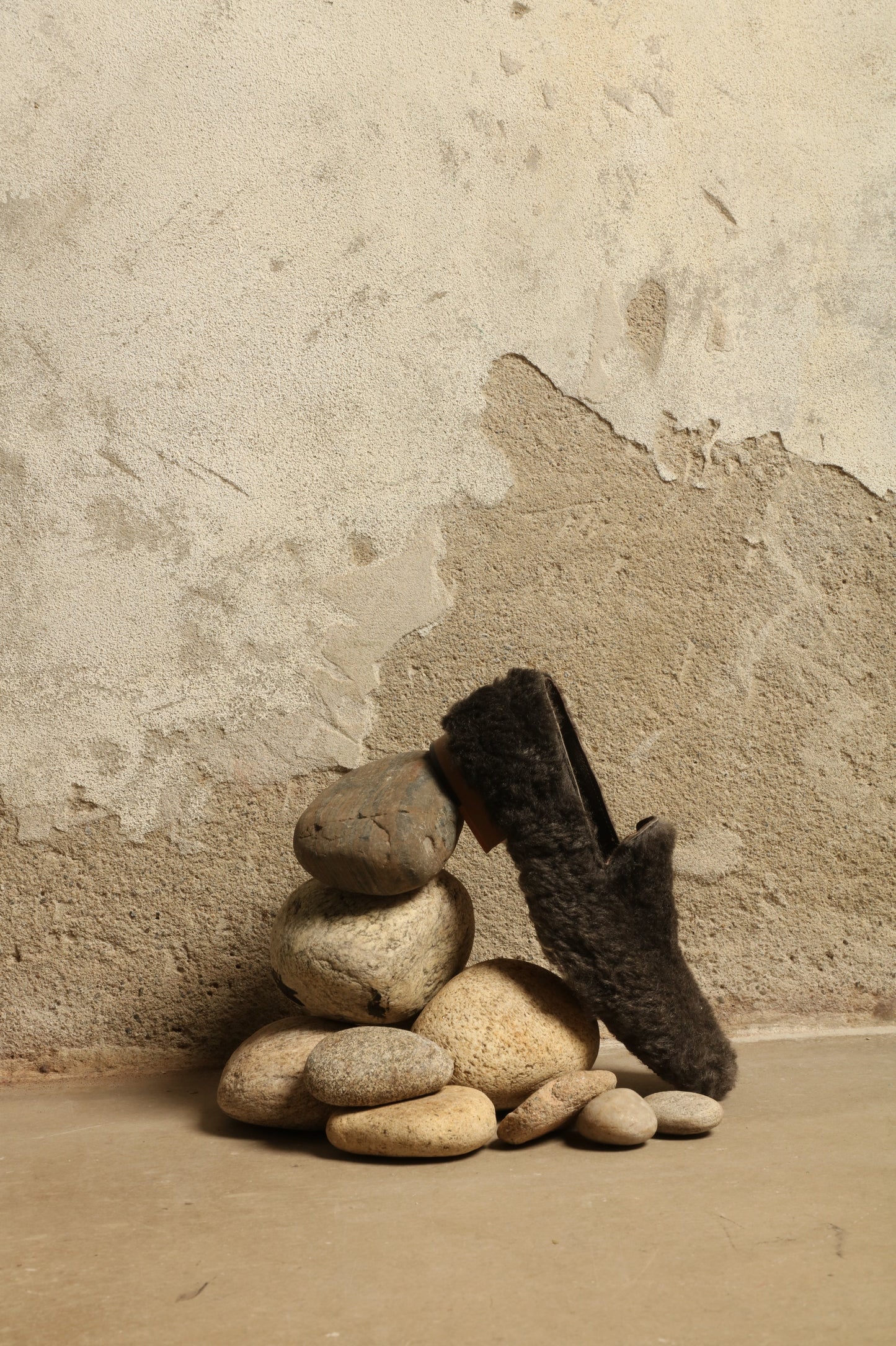 Baboush Sharwit in Grey Wool - House of Woven Stories