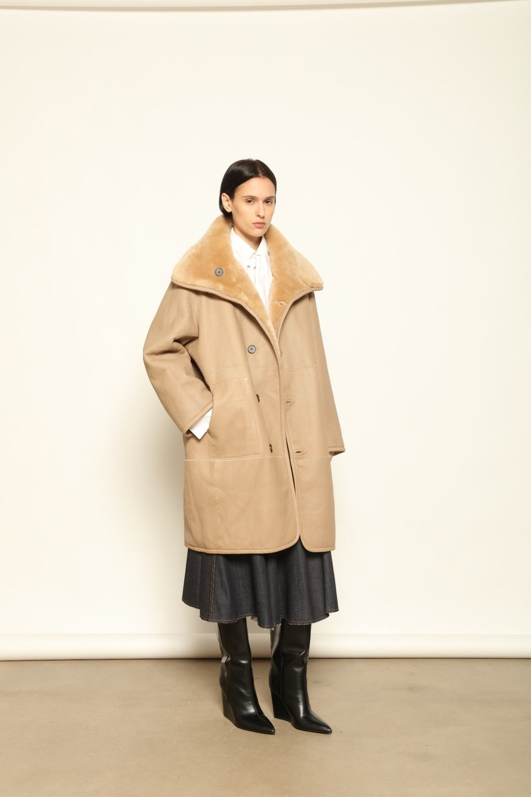 Giselle Long Camel Jacket - Novelle