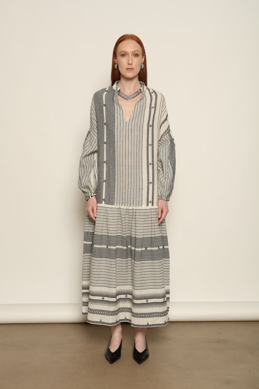 Chemena Ink Black Dress - House of Woven Stories
