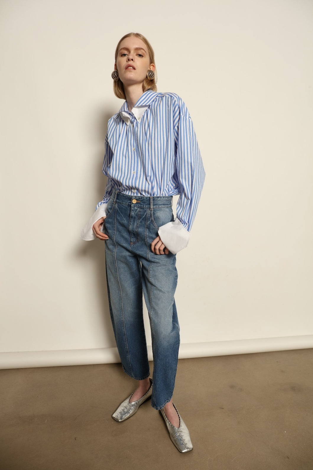 Le Pantalon Fleur in Blue D'été - Happy Haus