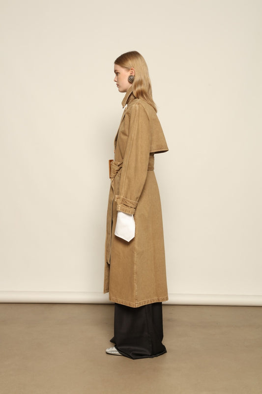 Le Trench Coat in Army Beige - Happy Haus