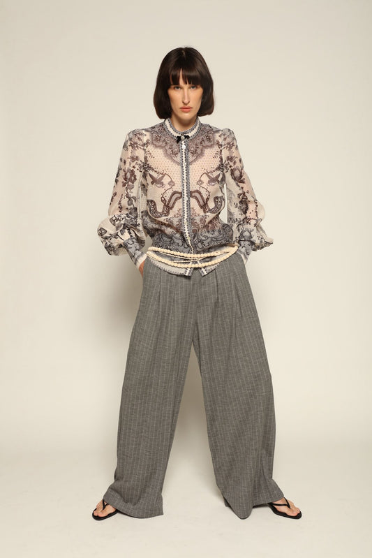 Parigi Pinstriped Trousers - House of Woven Stories