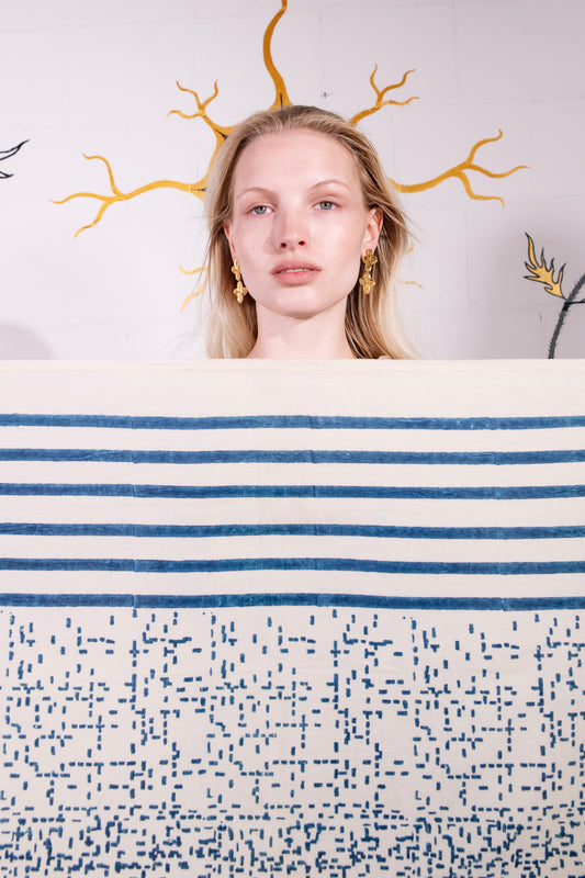 “Neel" Cotton Textile by Sufiyan Ismail Khatri - House of Woven Stories