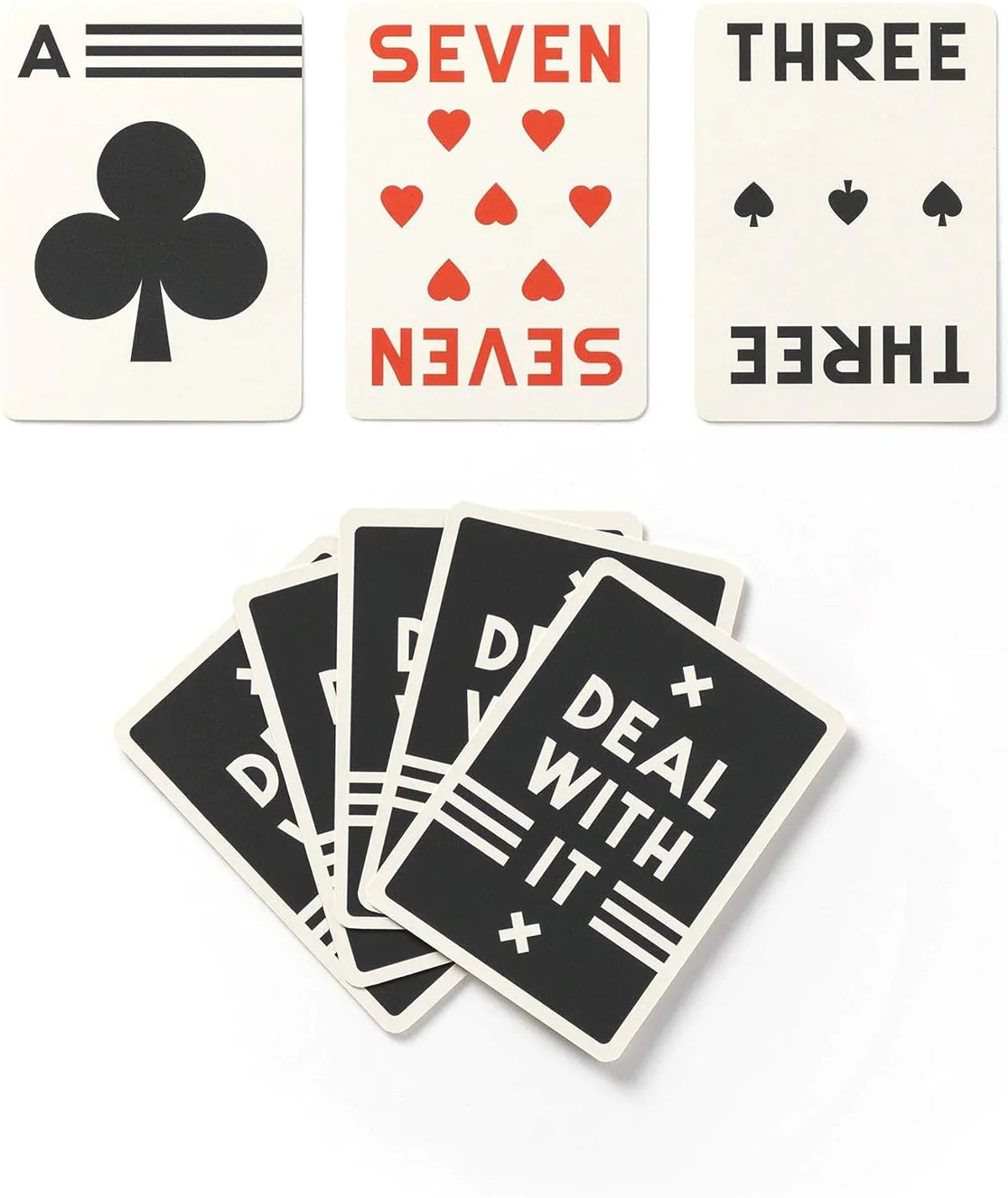 It’s In The Cards Playing Card Game Set by New Mags - includes 2 decks, instruction book, pencil and scorepad in a stylish gift box. Available at House of Woven Stories.