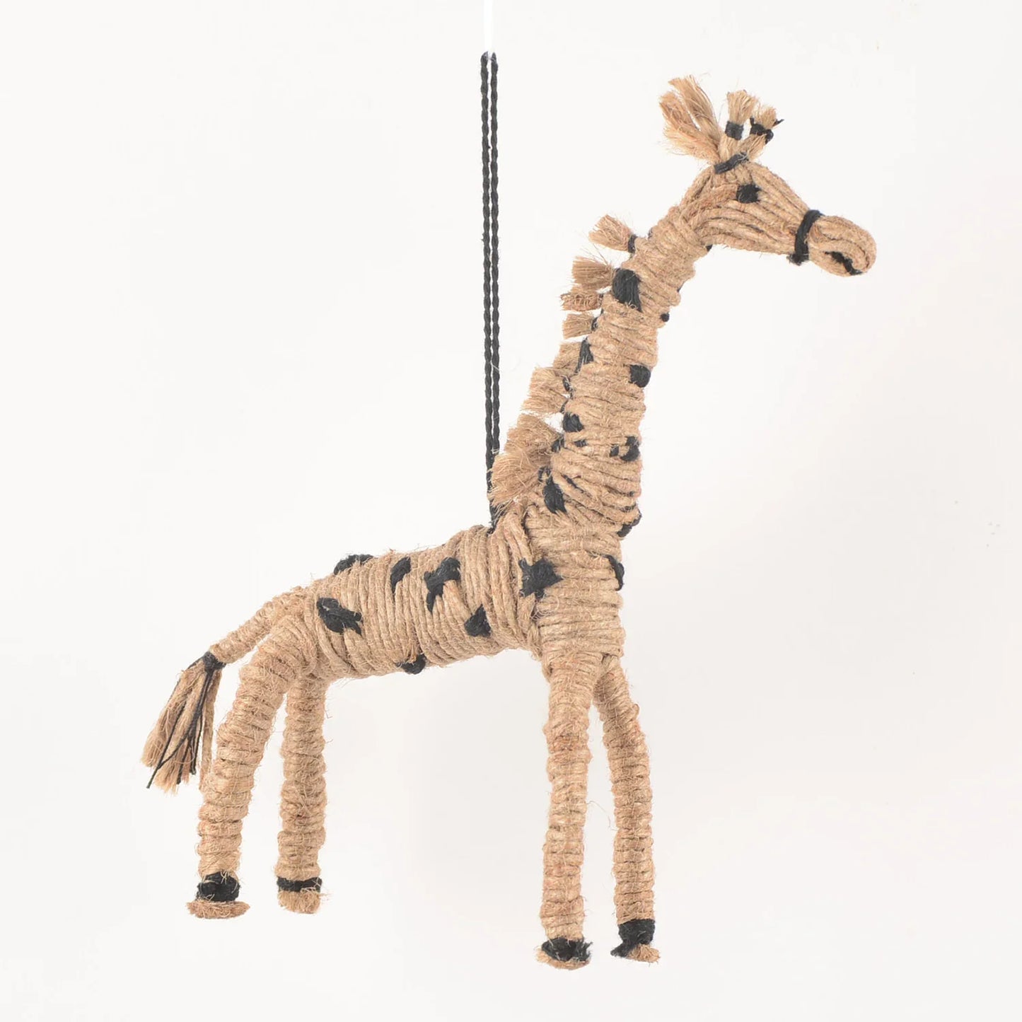 Handmade jute charm with detailed stitching, crafted by Afghan refugee women for ethical brand SilaiWali. Part of House of Woven Stories selection.