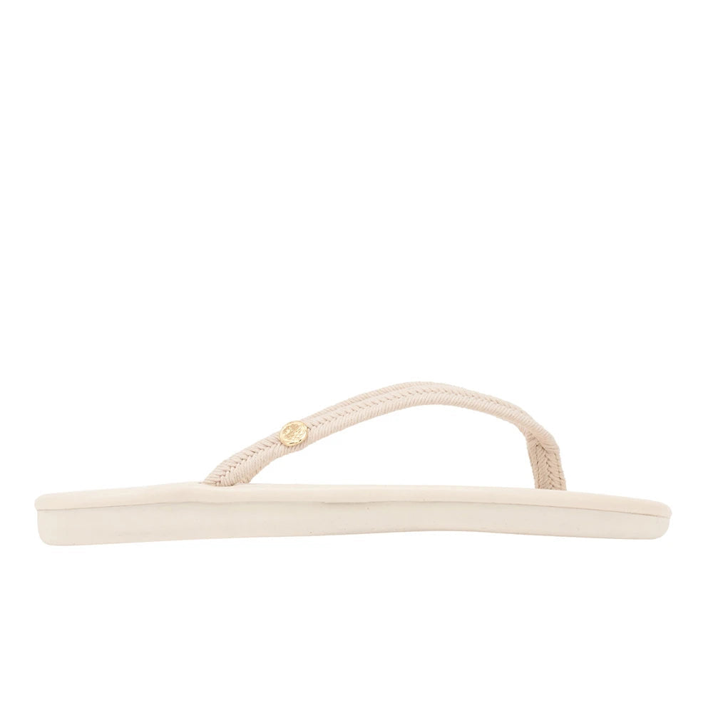 Saionara Rope Flip Flop in beige cord and leather by Ancient Greek Sandals, handmade in Greece, part of the House of Nomad Stories selection