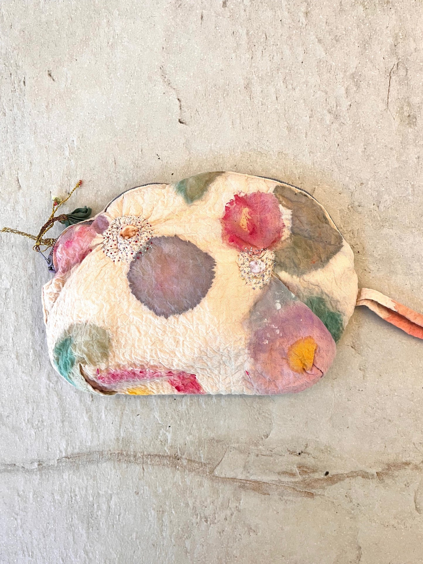 Livia One of a kind Plant Dyed Silk Pouch by Antonia Rossi