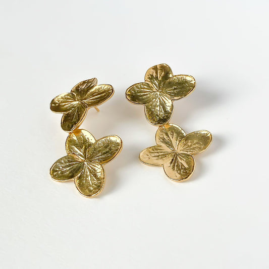 Handcrafted Bouquet Hydrangea Earrings by Atelier Margaux Toussaint from the House of Woven Stories selection