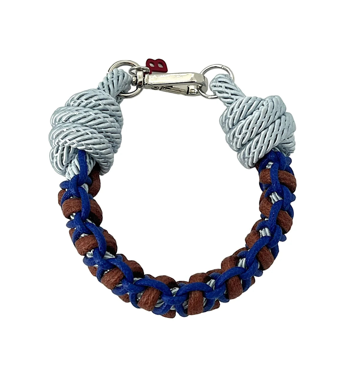 Blues Emil bracelet by MY BOB, handcrafted macramé with bohemian 70s flair and vibrant colors. Part of House of Woven Stories selection.