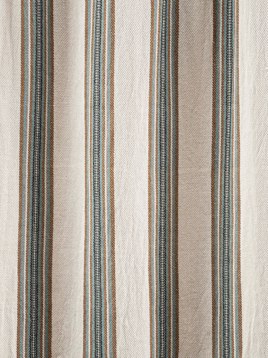 Handmade cotton plaid N°27 in Natural by Moismont, 100% pure cotton with striped pattern, soft and durable throw for sofa, bedroom, and timeless home decor