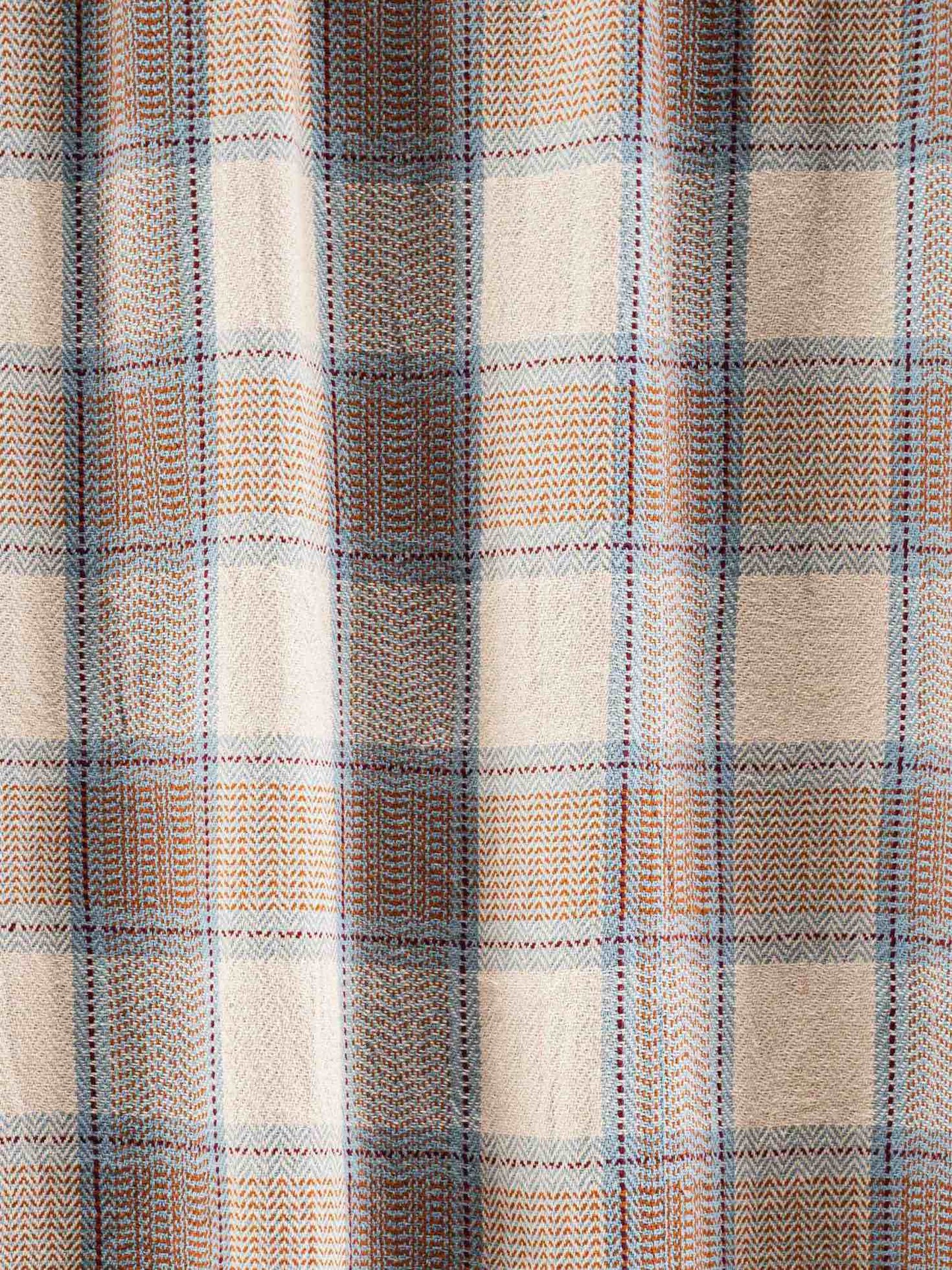 Plaid Cotton N°26 in Dutch Blue by Moismont, handmade from 100% pure cotton, soft, durable, and timeless throw for sofa, bedroom, or cozy home decor