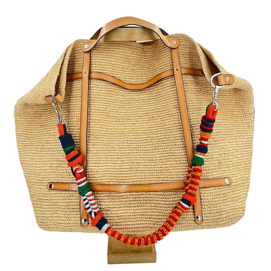 SAMBA Strap by MY BOB. Colorful handmade macramé bag strap crafted in Italy, adding a unique and stylish touch to any bag.