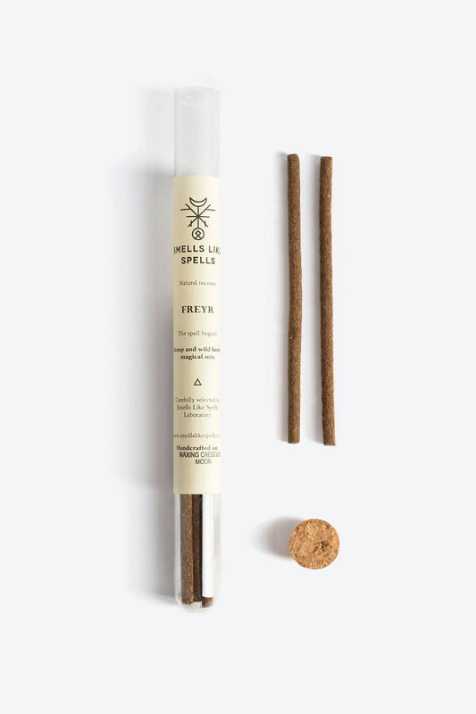 Handcrafted natural hemp and wild herbs incense sticks by Smells Like Spells, designed to promote financial prosperity and abundance.