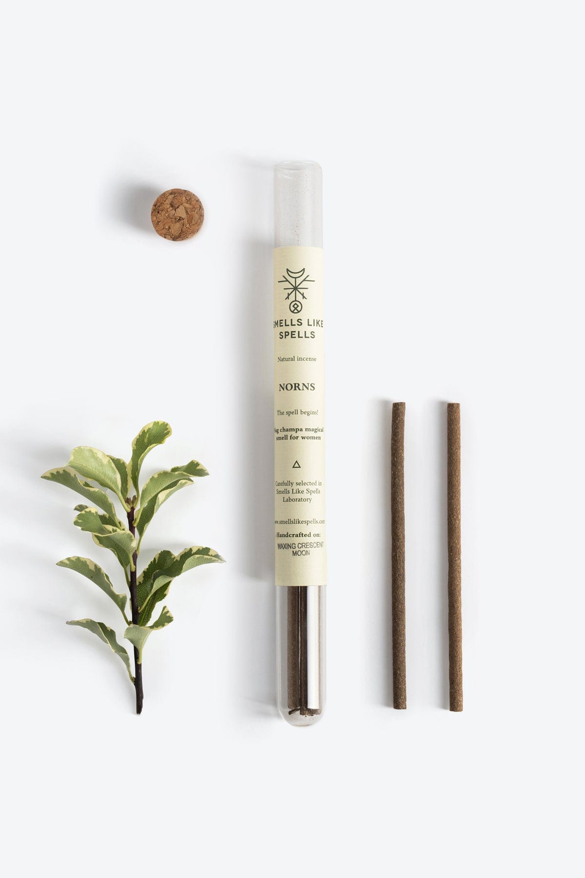 Smells Like Spells Norns natural handcrafted incense sticks with herbal ingredients, inspired by Norse goddesses of fate, designed to enhance luck, confidence, and creativity.