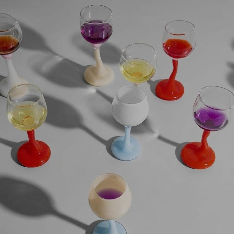 Helle Mardahl Studio sculptural coloured glass object from House of Nomad Stories, combining expressive form, rich colour and artisanal craftsmanship.