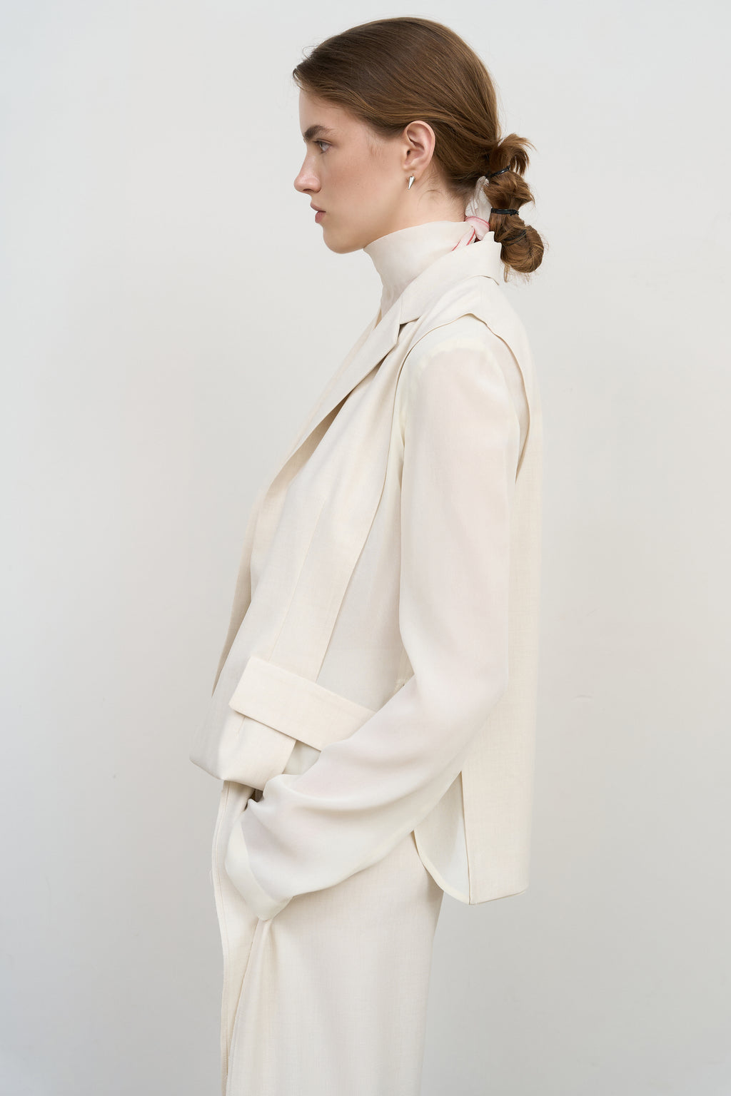 Layered Tucked-Hem Jacket - Litkovska