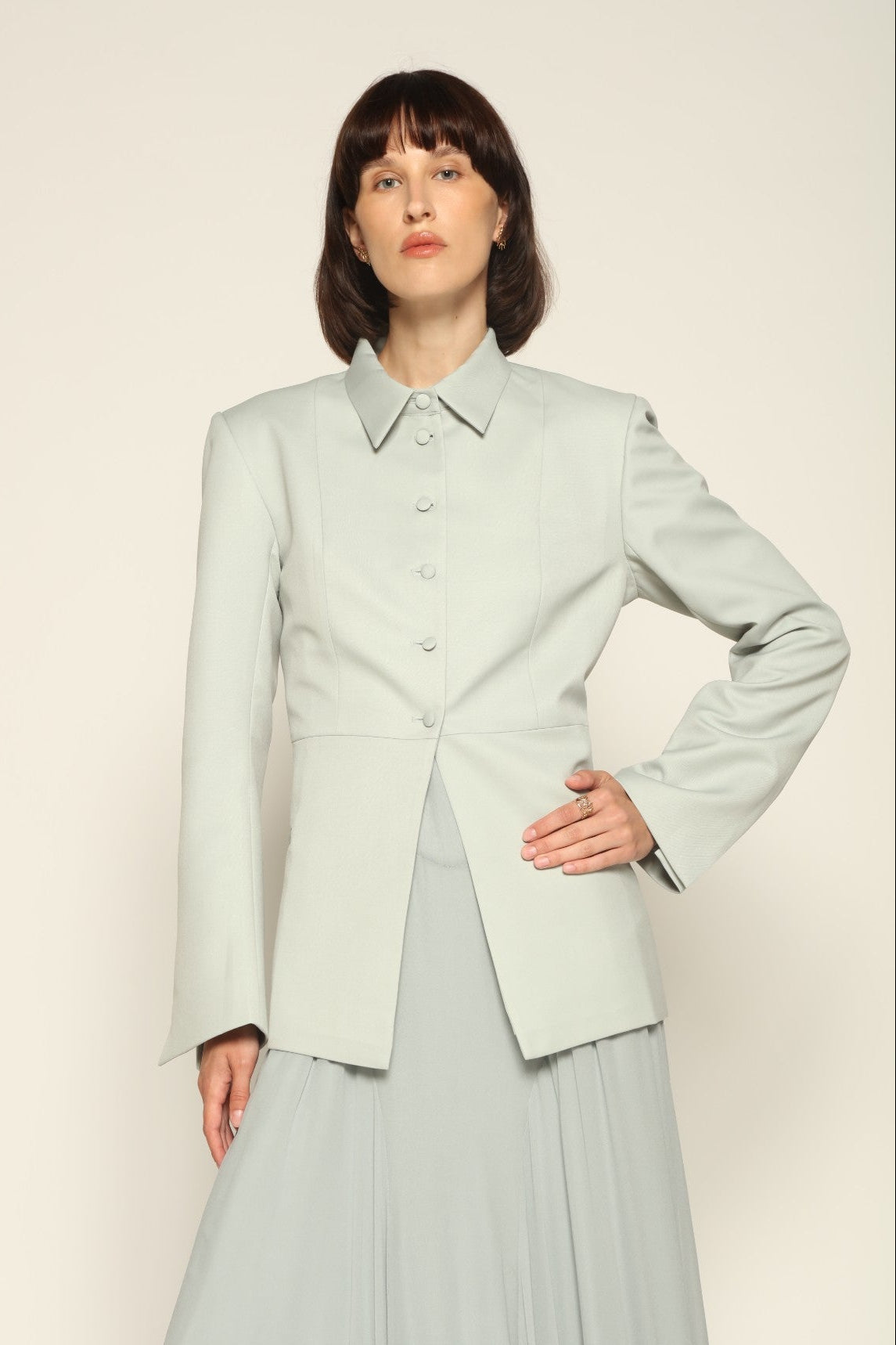 Tailored Collared Blazer - Abadia