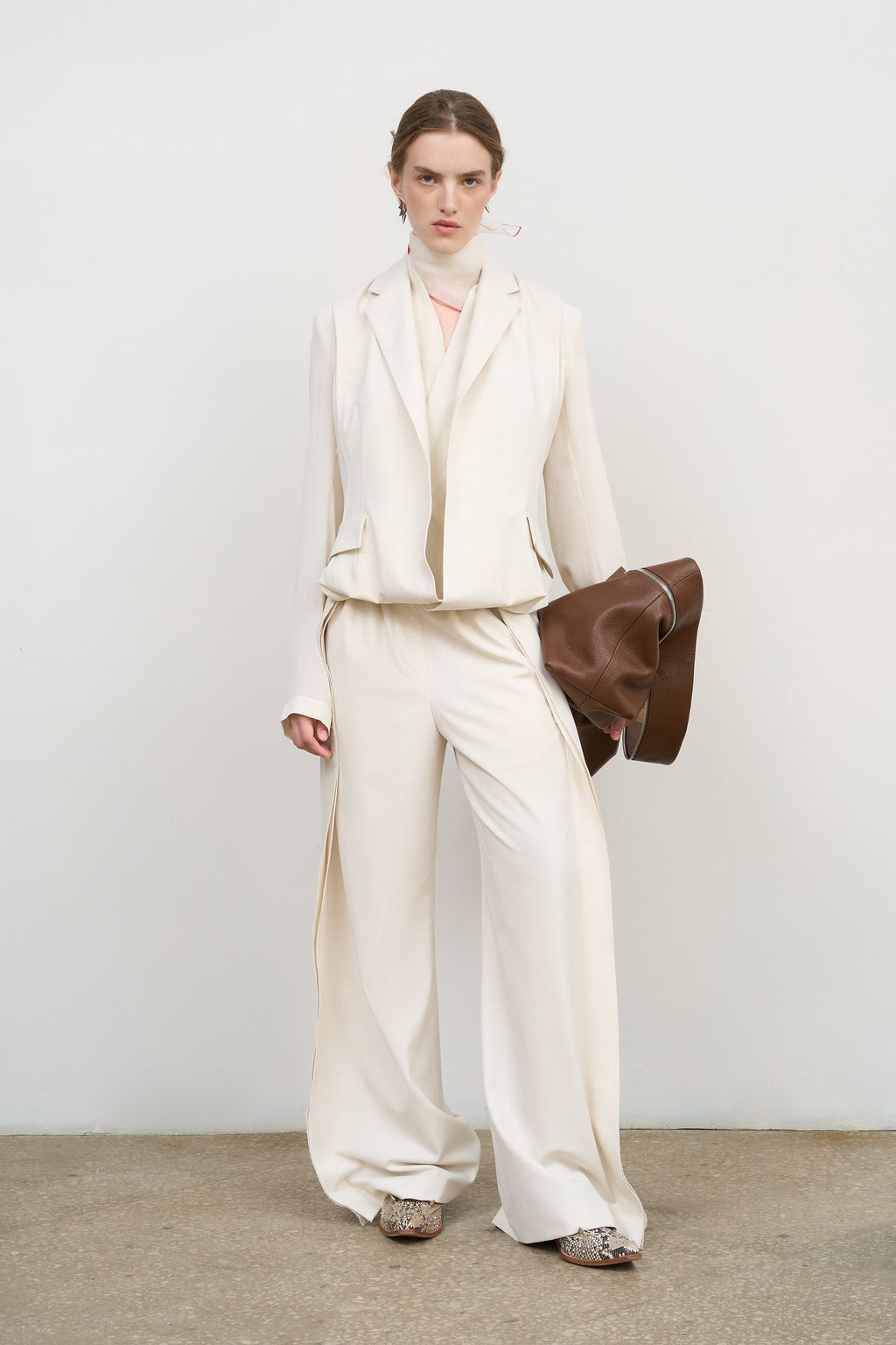 Layered Tucked-Hem Jacket - Litkovska