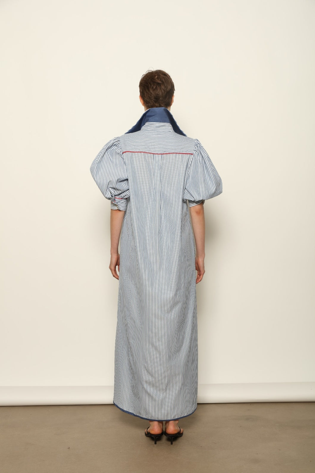 Bettina White Navy Striped Dress - House of Woven Stories