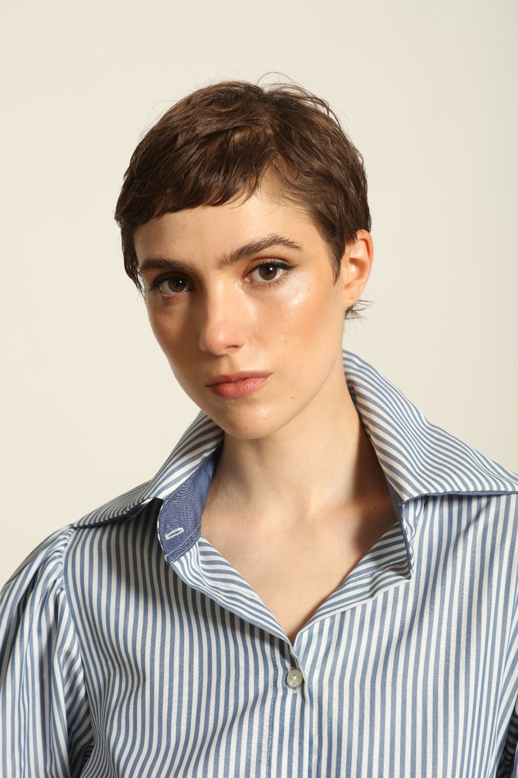 Bettina White Navy Striped Dress - House of Woven Stories