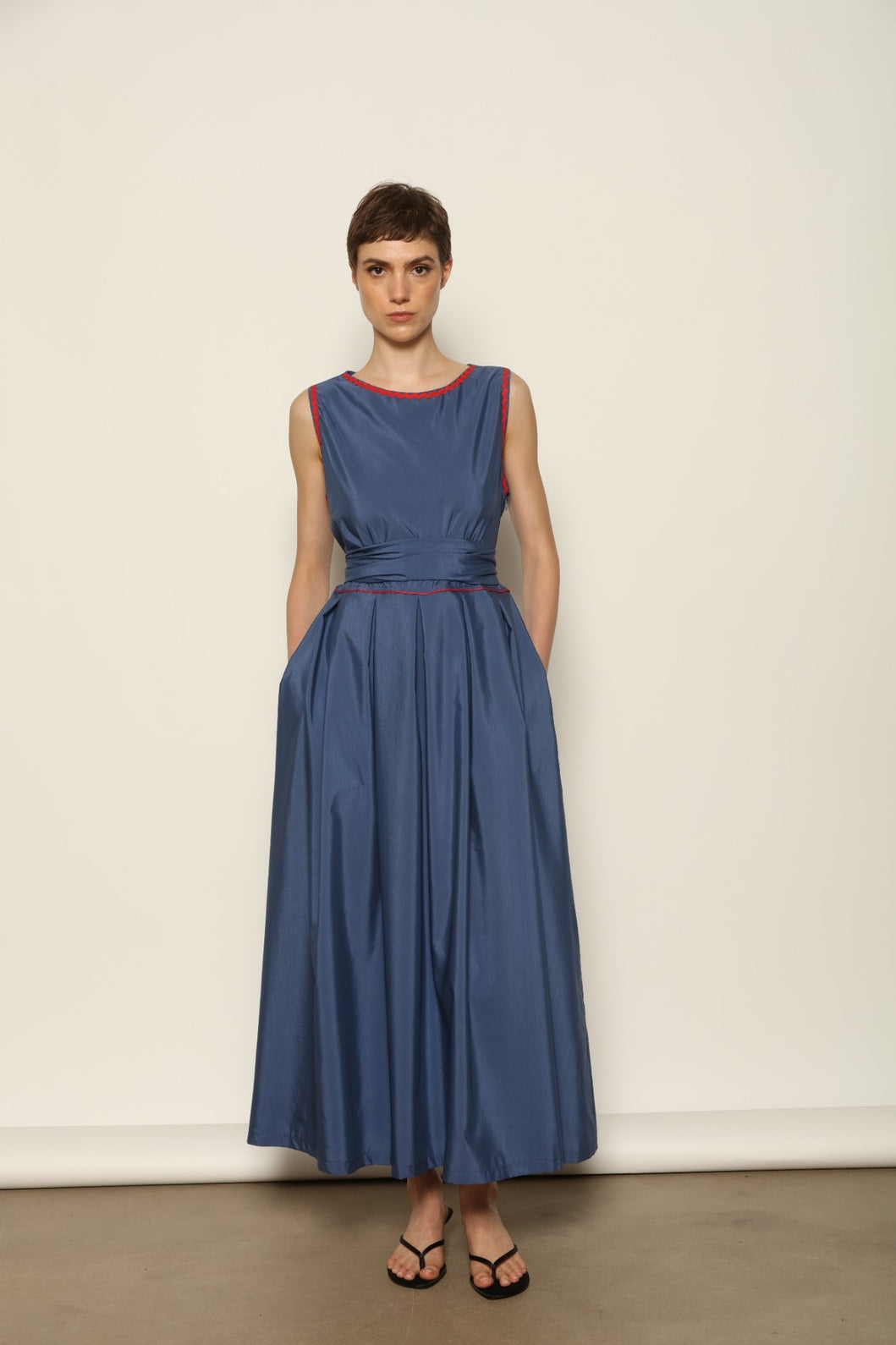 Tamara China Blue Dress - House of Woven Stories