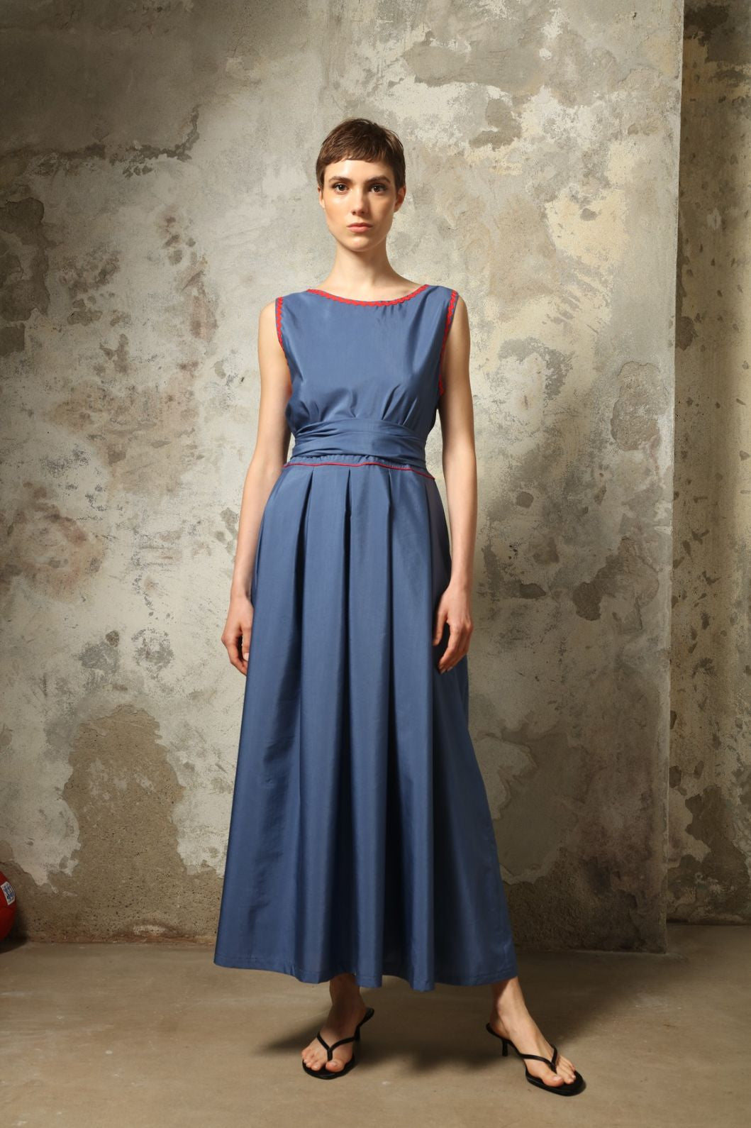 Tamara China Blue Dress - House of Woven Stories