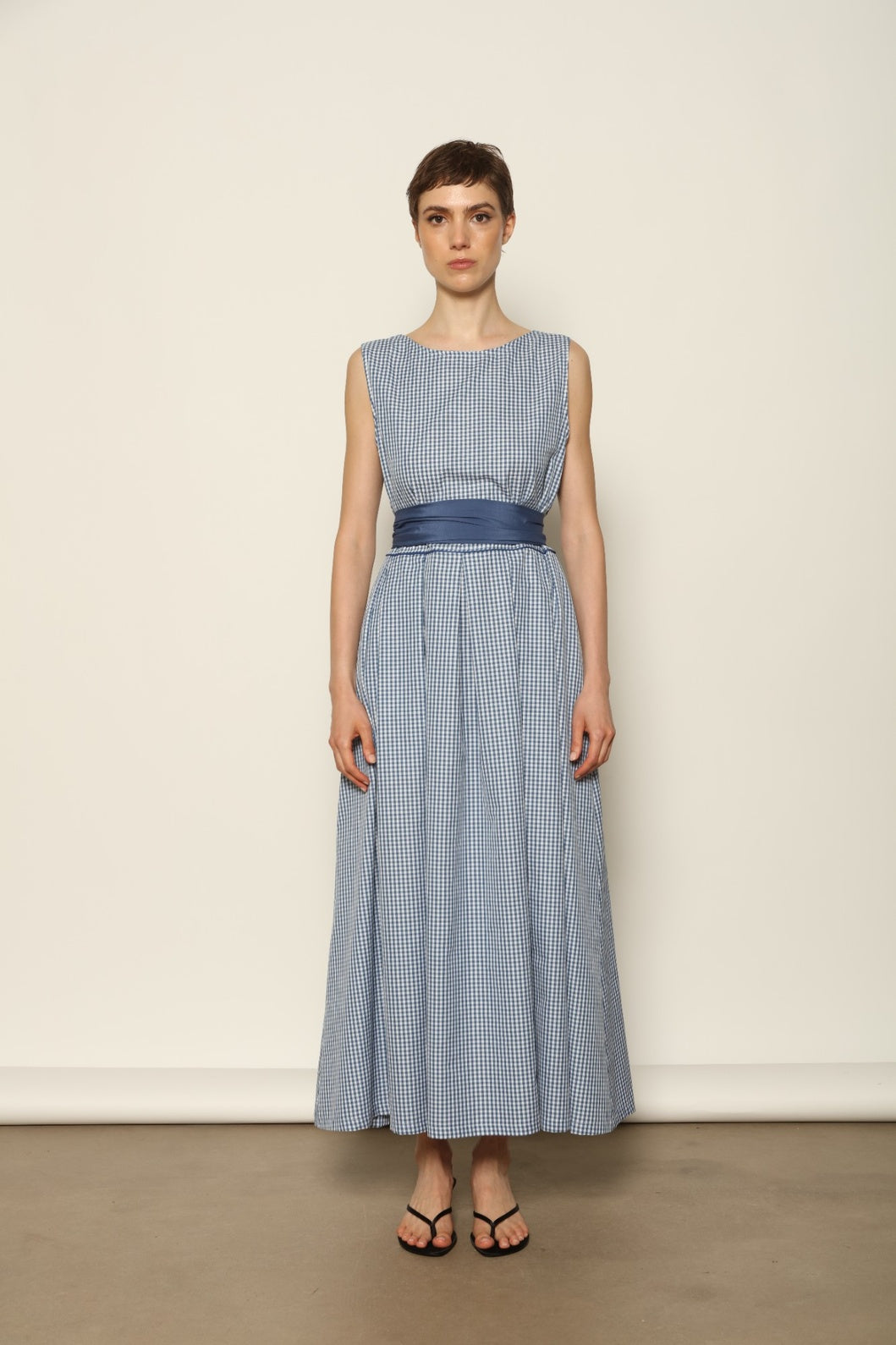 Tamara Blue Vichy Dress - House of Woven Stories