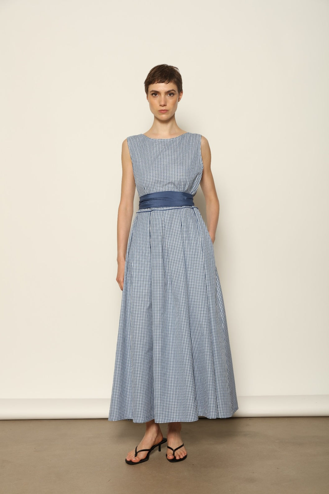 Tamara Blue Vichy Dress - House of Woven Stories