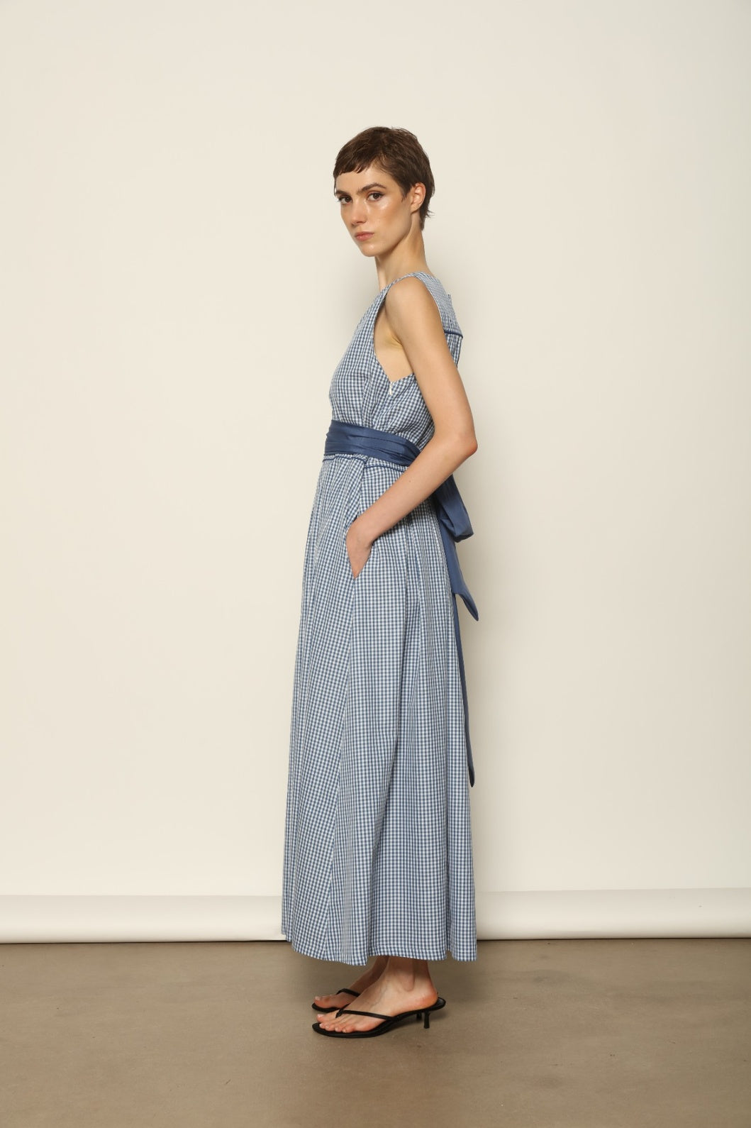 Tamara Blue Vichy Dress - House of Woven Stories