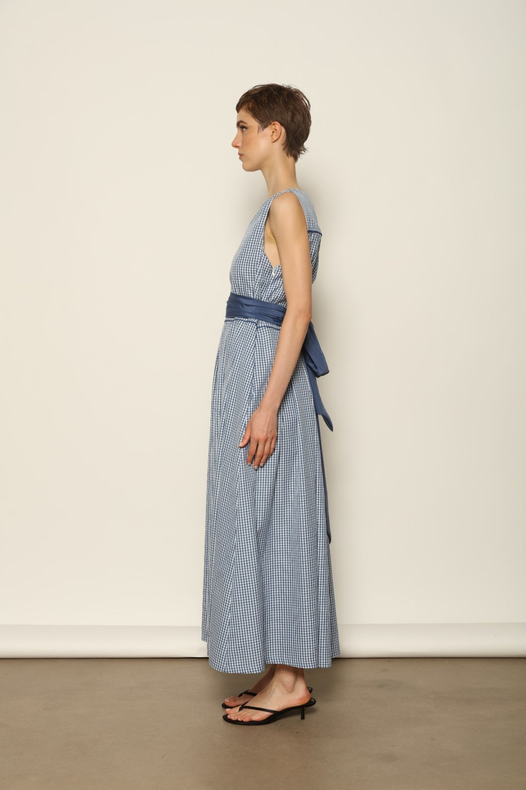 Tamara Blue Vichy Dress - House of Woven Stories