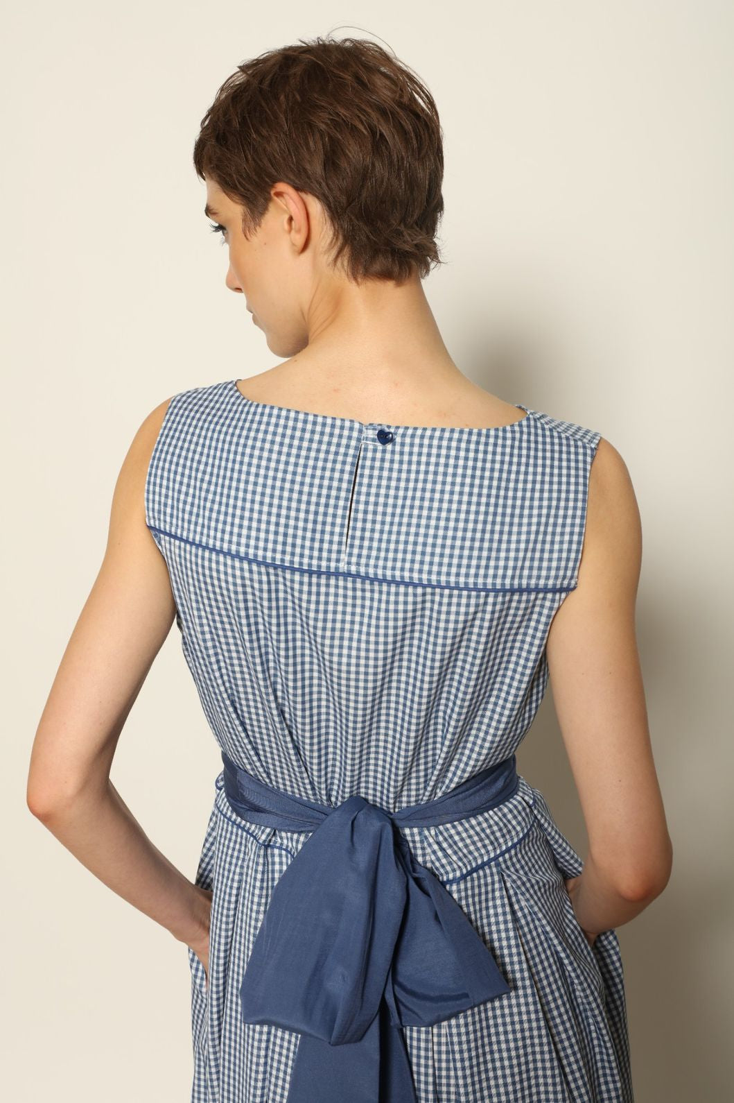 Tamara Blue Vichy Dress - House of Woven Stories