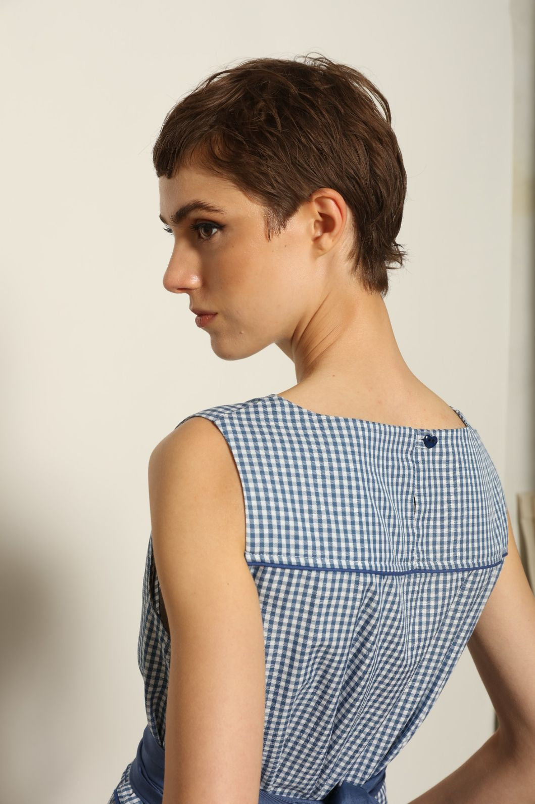Tamara Blue Vichy Dress - House of Woven Stories