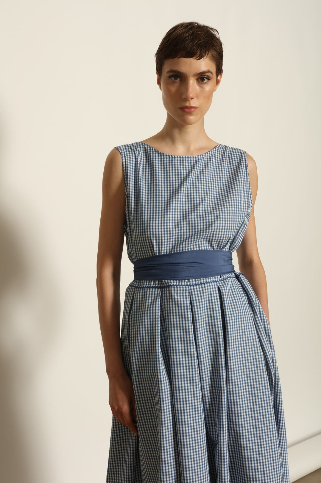Tamara Blue Vichy Dress - House of Woven Stories