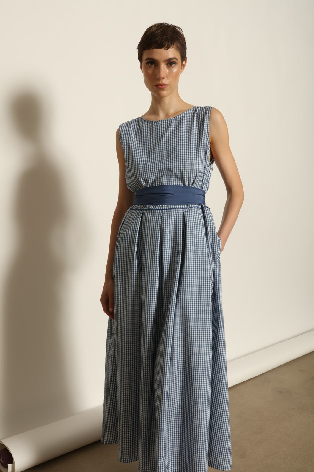 Tamara Blue Vichy Dress - House of Woven Stories