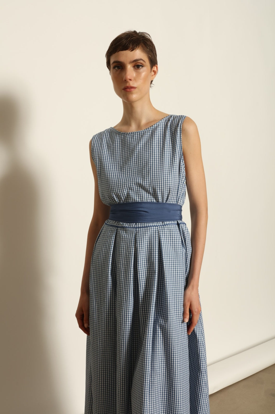 Tamara Blue Vichy Dress - House of Woven Stories