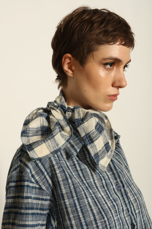 Serena Checked Foulard - House of Woven Stories