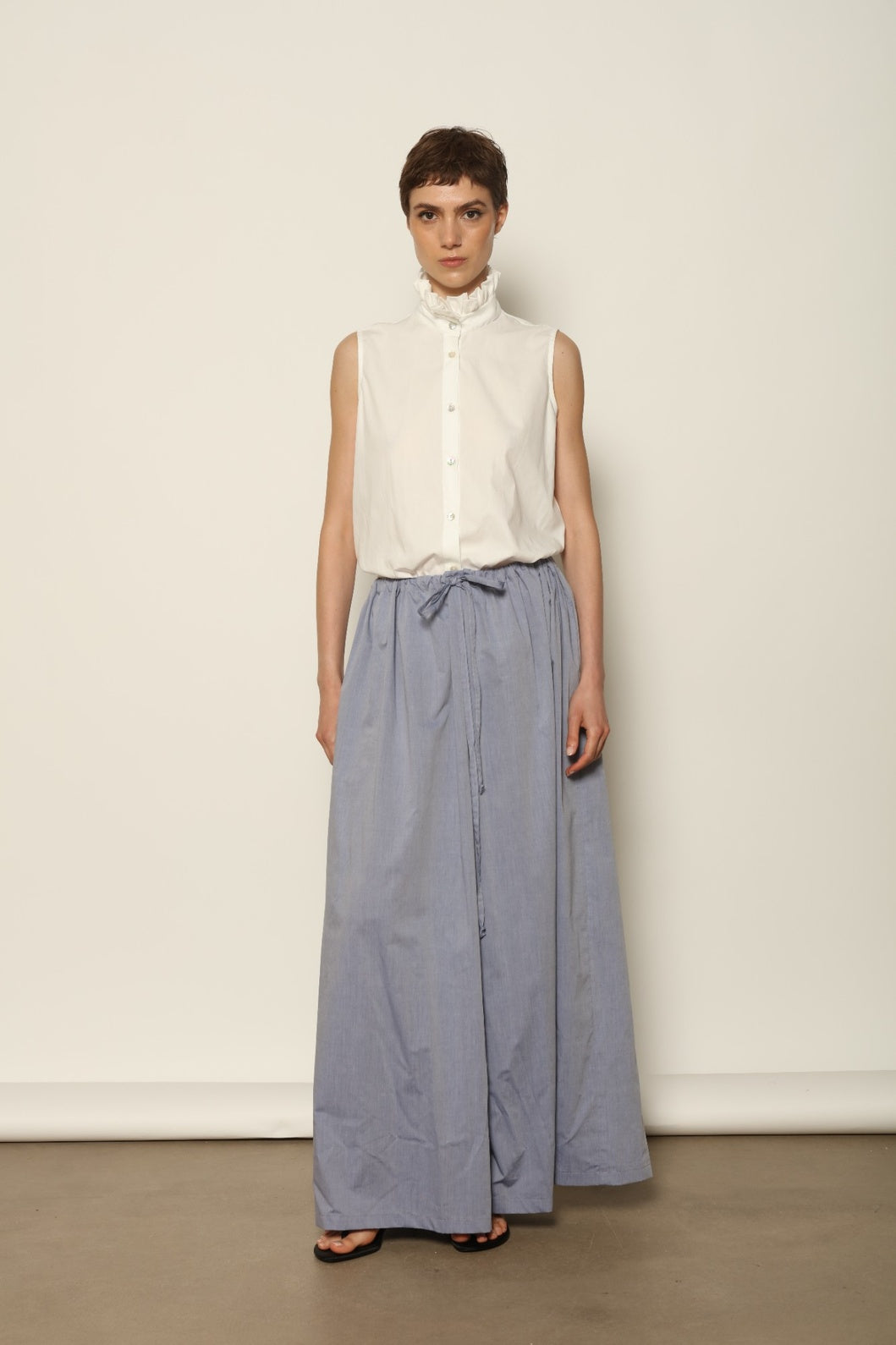 Dusty Blue Brigitta Trousers - House of Woven Stories