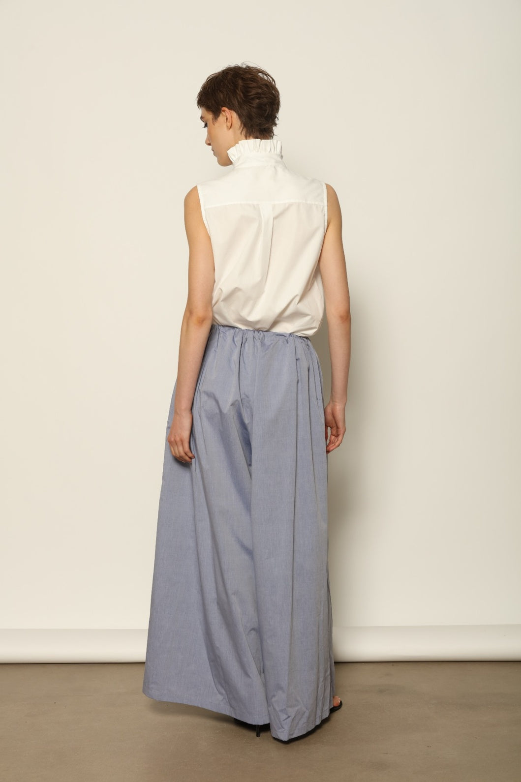 Karin Sleeveless White Blouse - House of Woven Stories