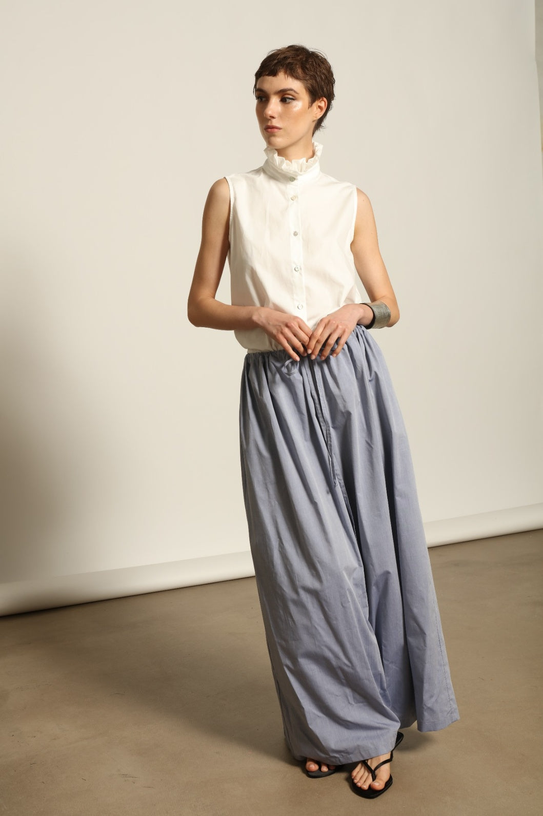 Dusty Blue Brigitta Trousers - House of Woven Stories
