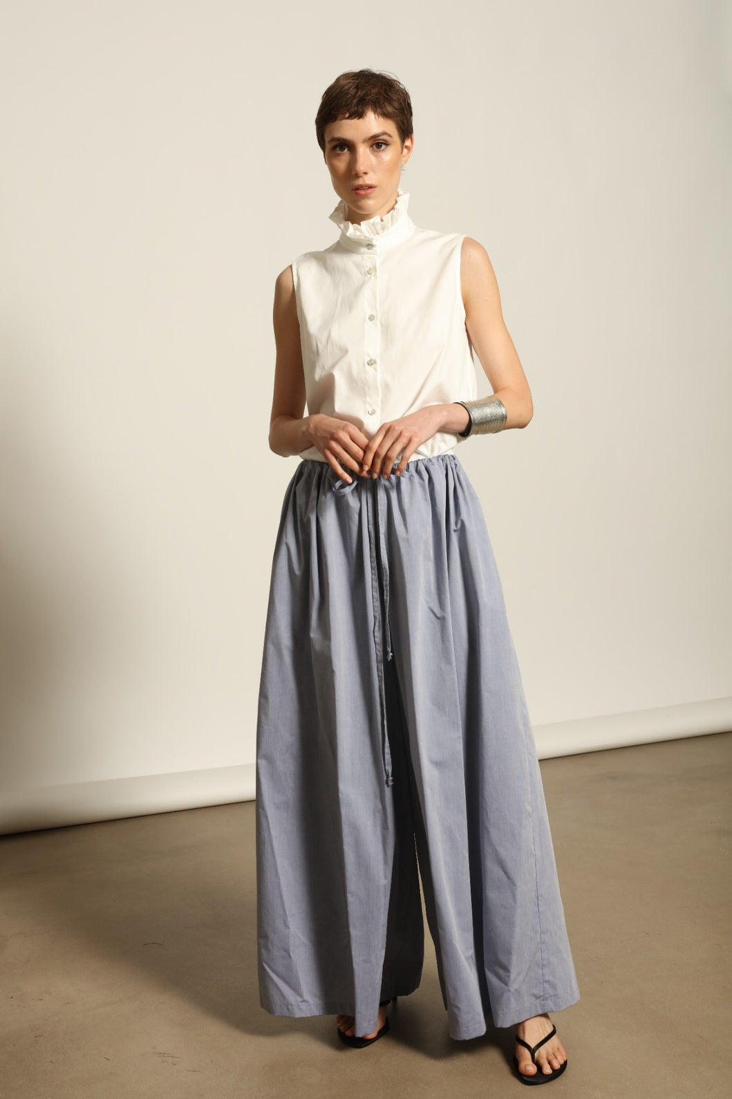 Dusty Blue Brigitta Trousers - House of Woven Stories