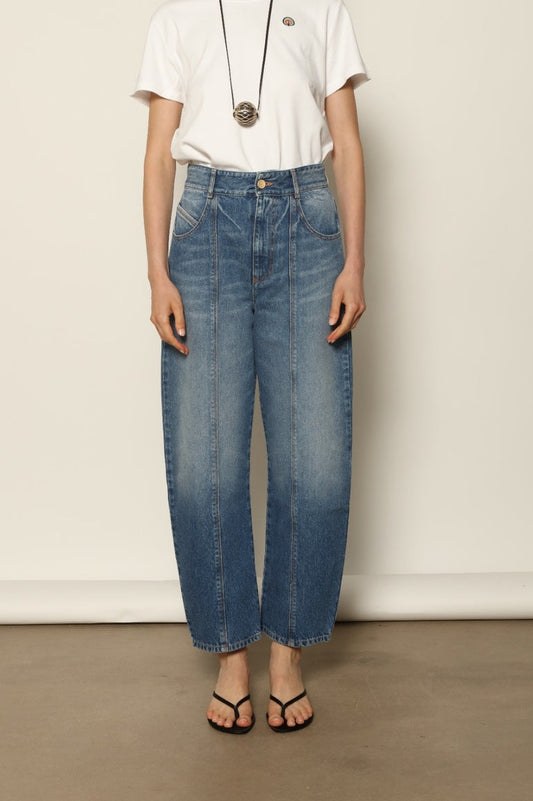 Le Pantalon Fleur in Blue D'été - Happy Haus