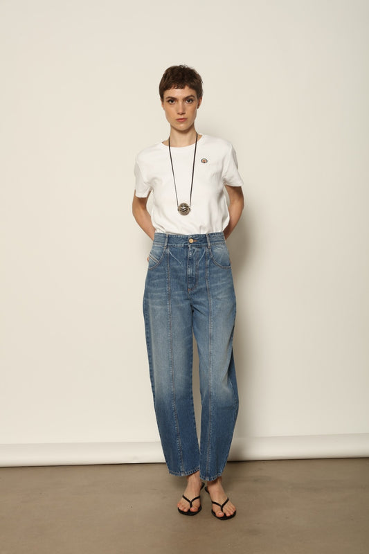 Le Pantalon Fleur in Blue D'été - Happy Haus