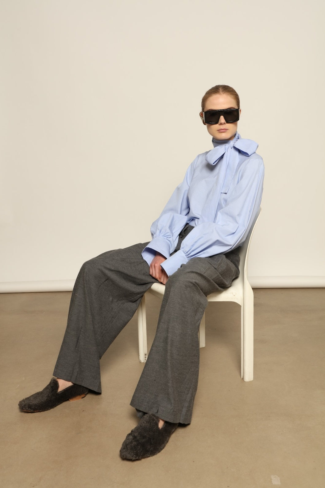 Baboush Sharwit in Grey Wool - House of Woven Stories