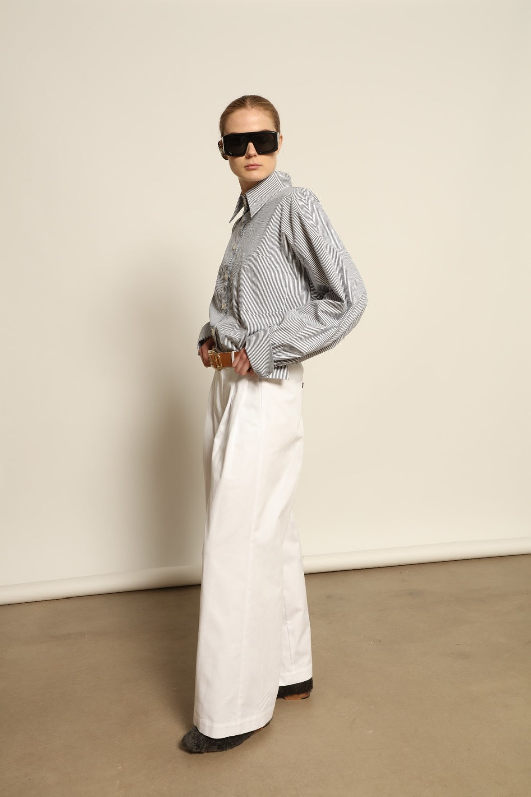 Katherine White Pant - Maison Jejia