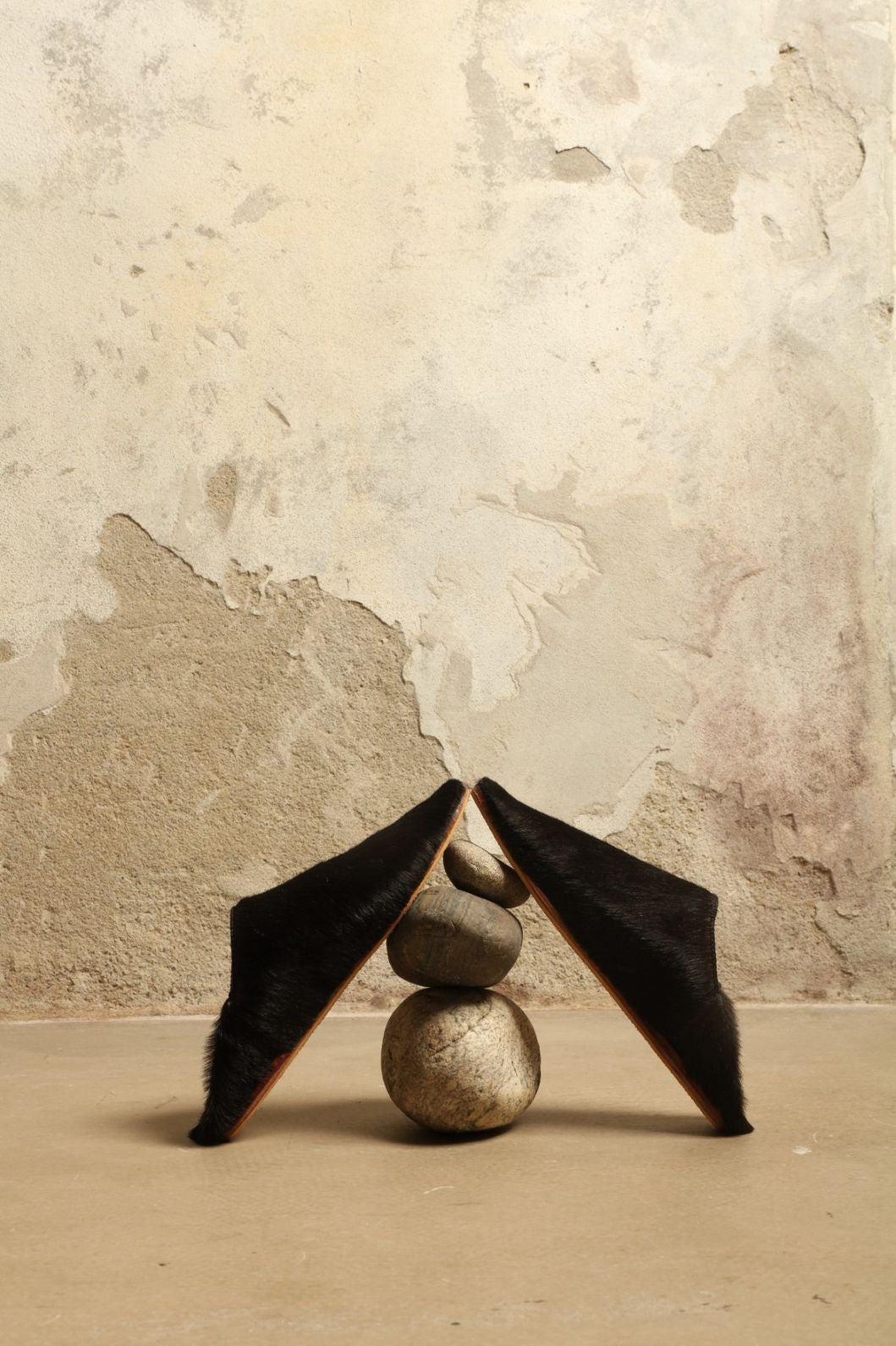 Baboush in Black Cowhide - House of Woven Stories