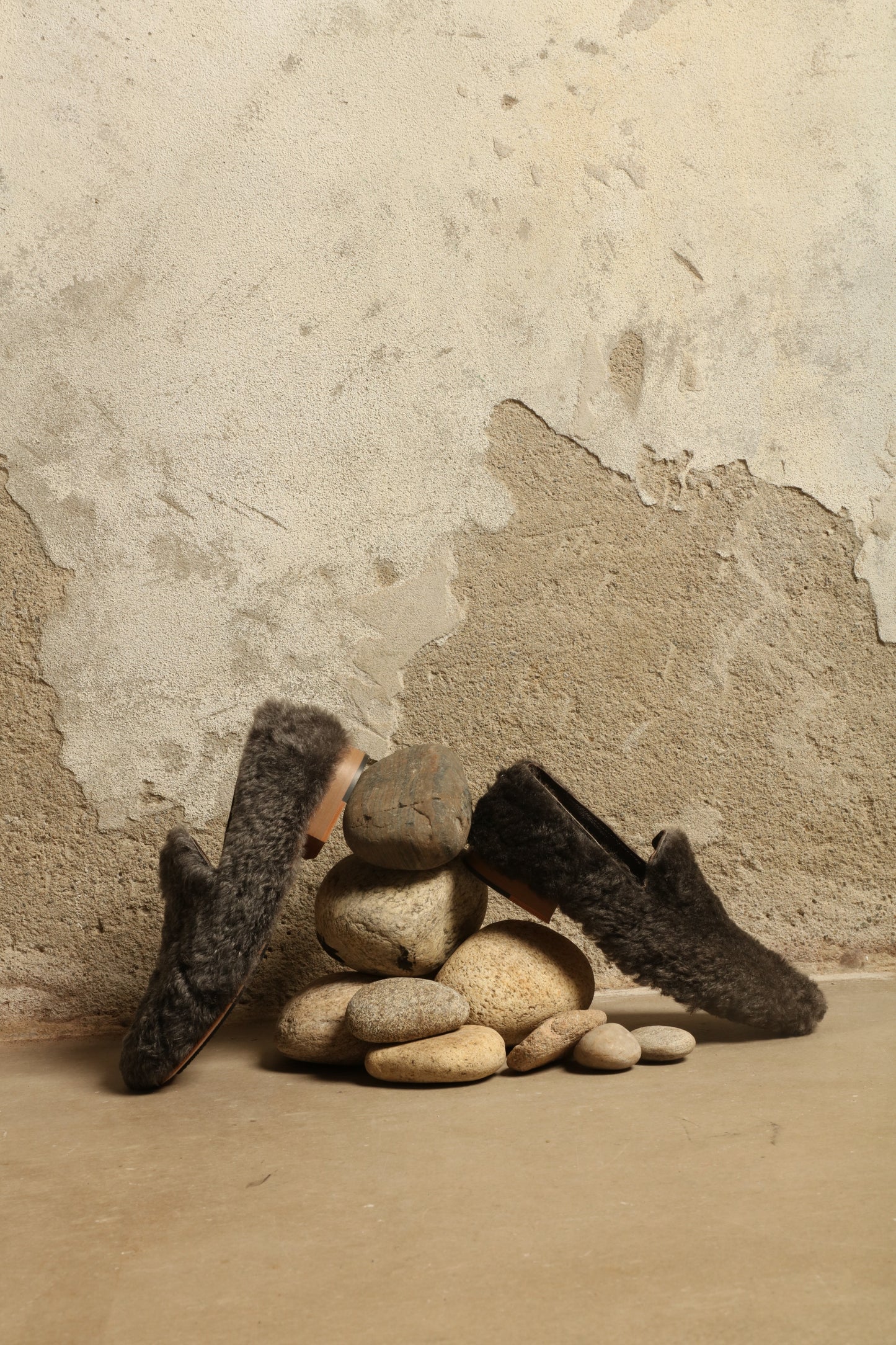 Baboush Sharwit in Grey Wool - House of Woven Stories