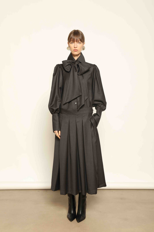 Karin Anthracite Blouse - House of Woven Stories