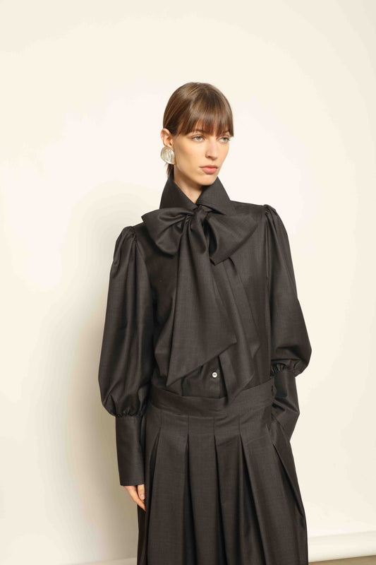 Karin Anthracite Blouse - House of Woven Stories