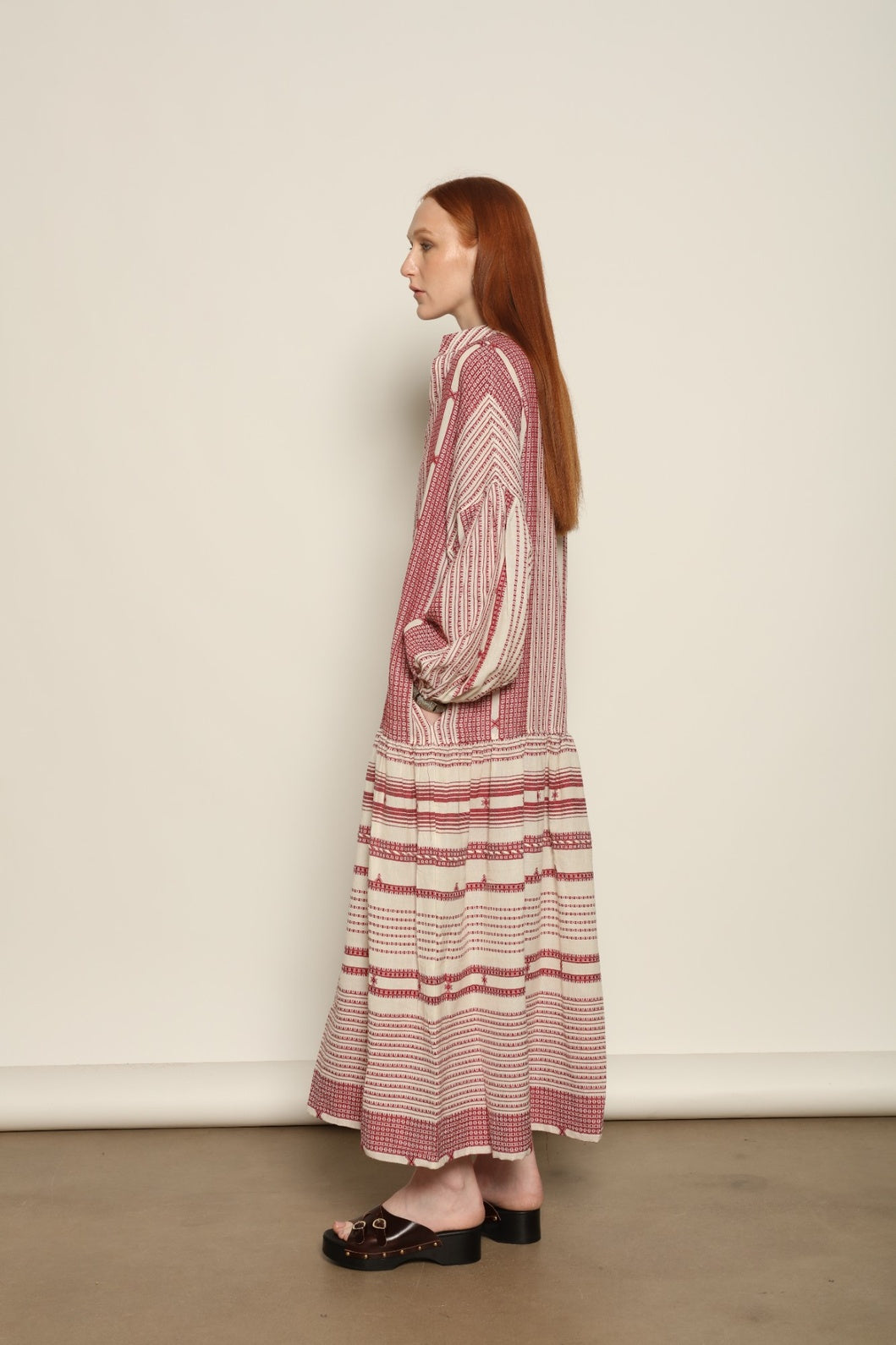 Chemena Cherry Red Dress - House of Woven Stories